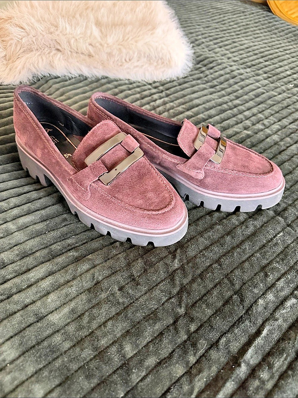 ara Soft Platform Loafers in Burgundy UK 51⁄2 (US 8) Like New